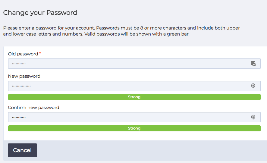Change Password Form