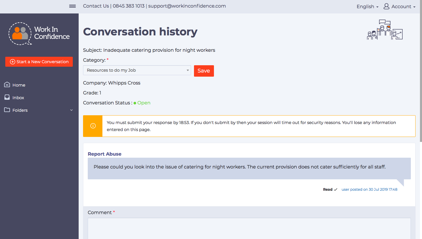 Conversation history outlook что это