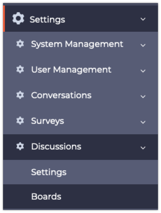 Accessing Manage Discussion Boards