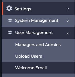 Accessing the Welcome Email Admin Page