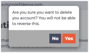 Delete Account Warning